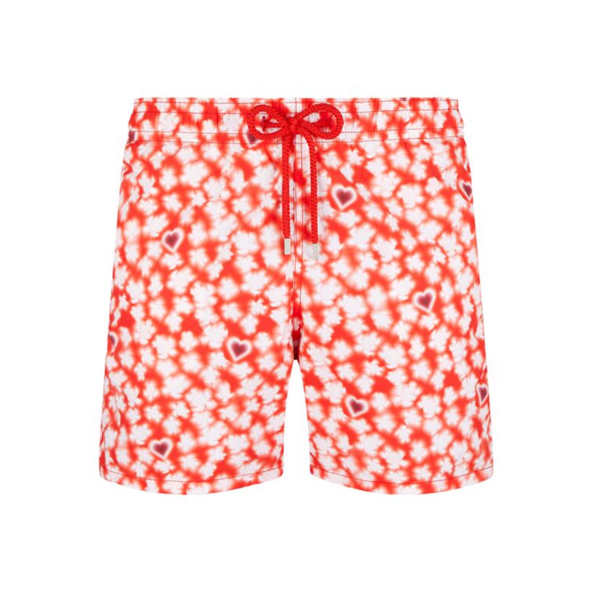 Red Print Man/Woman Attrap Cœur Men Moorea Swimsuit