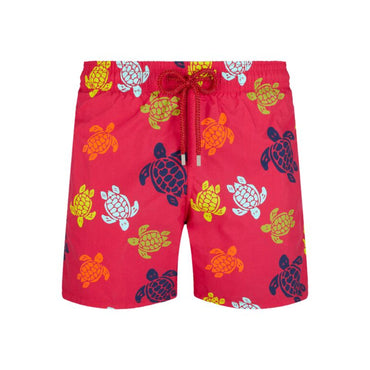 Red Print Father/Son Ronde Tort Burgundy Men Moorea Swimsuit