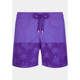 Purple Print Father/Son Aqua Rnde Tortu Men Moorea Swimsuit