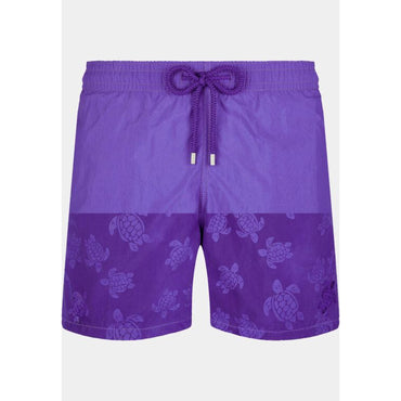 Purple Print Father/Son Aqua Rnde Tortu Men Moorea Swimsuit