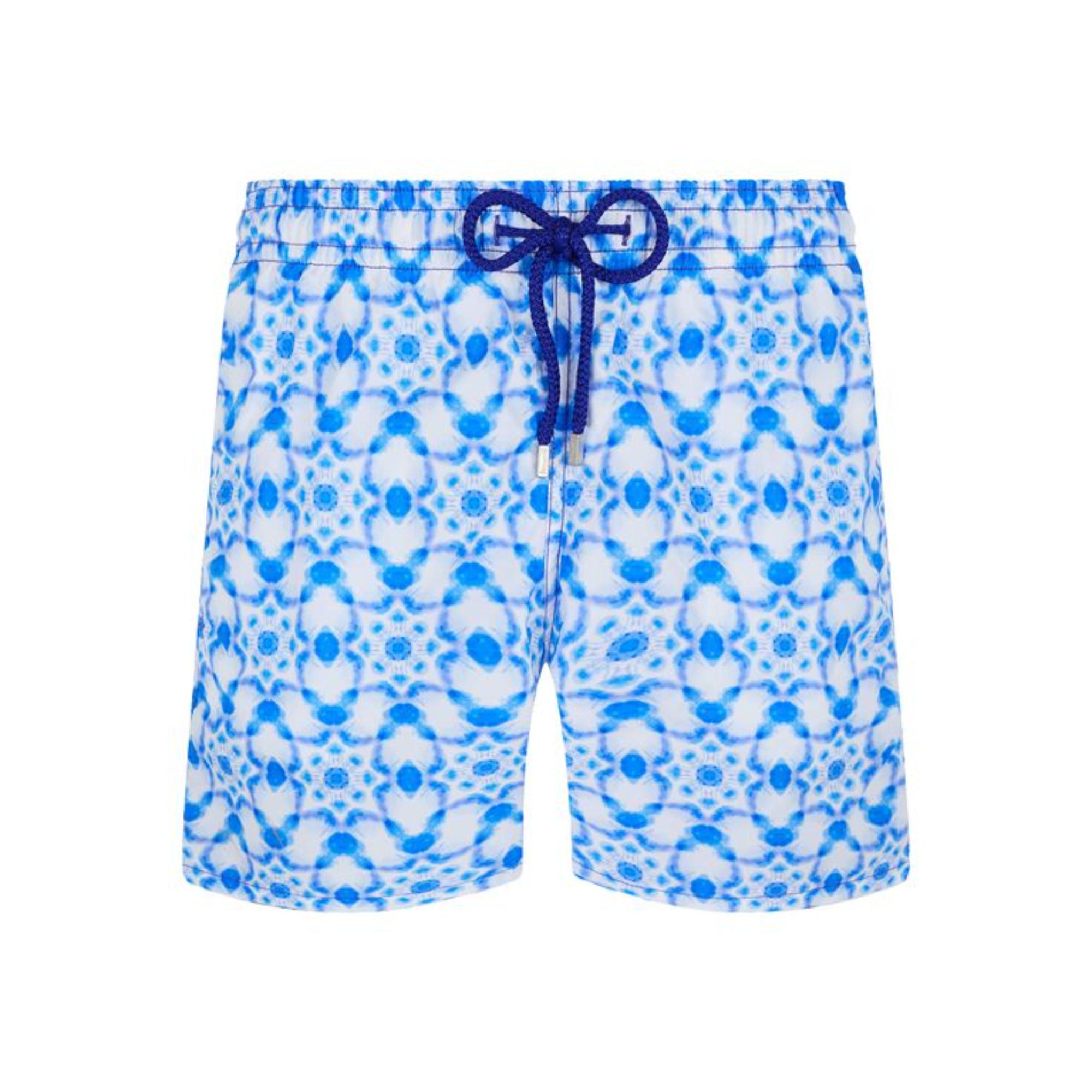 Blue Family Print Ikat Medusa Men Moorea Swimsuit