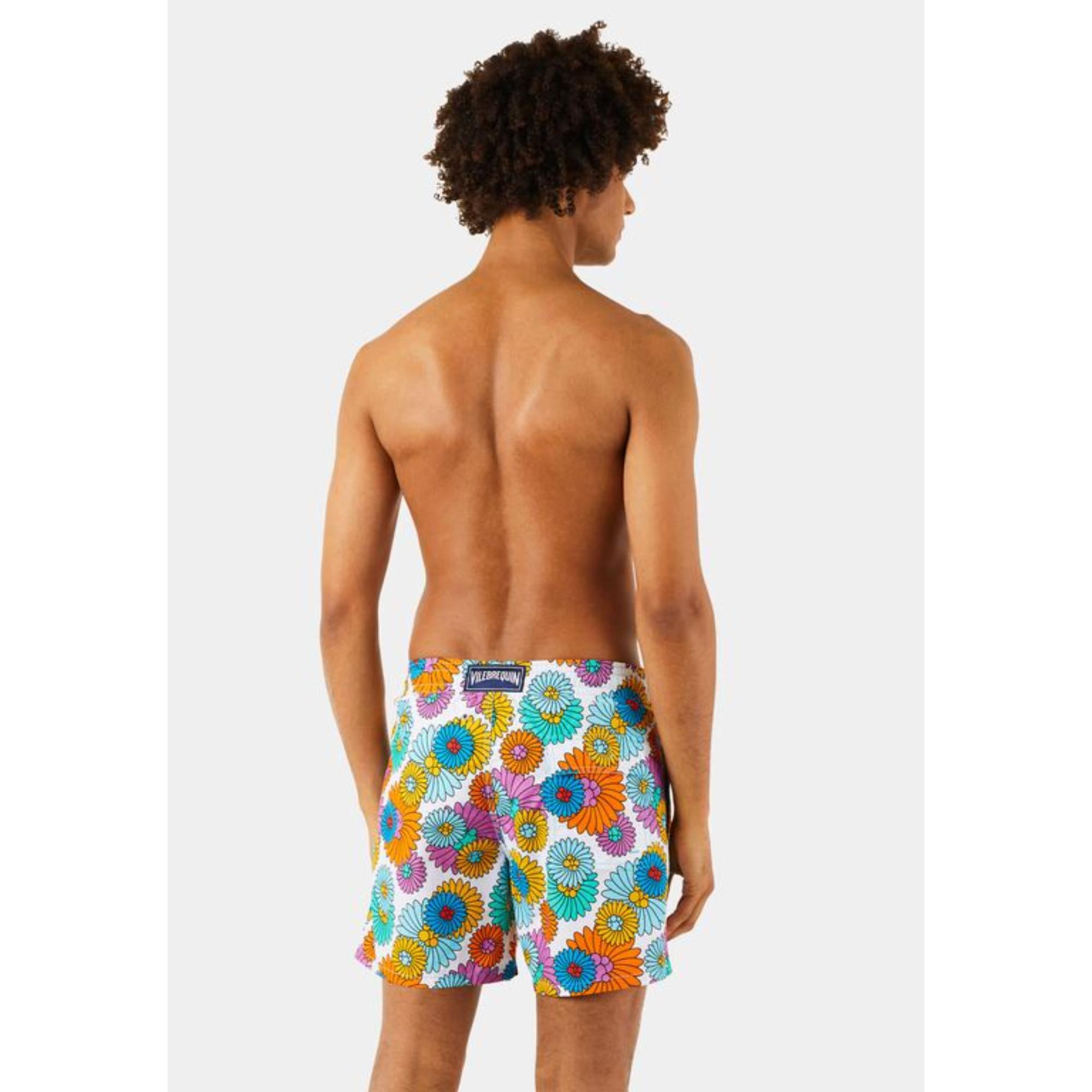 Multicolor Family Print Marguerite Men Moorea Swimsuit