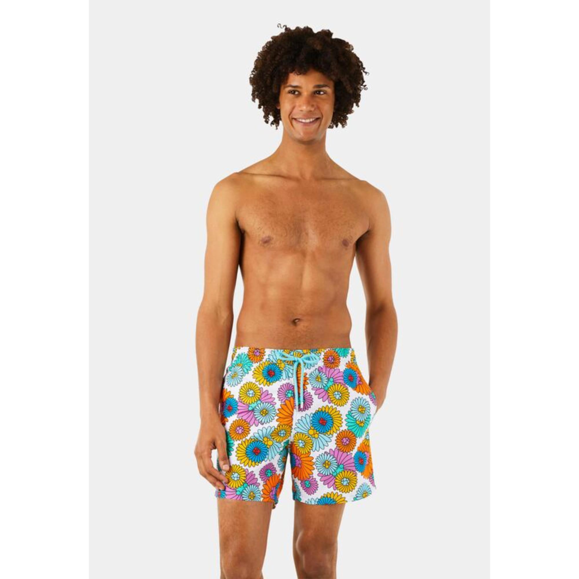 Multicolor Family Print Marguerite Men Moorea Swimsuit