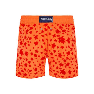 Orange Print Father/Son Flock Turt. Sky Men Moorea Swimsuit