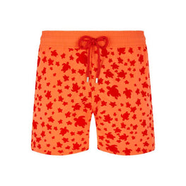 Orange Print Father/Son Flock Turt. Sky Men Moorea Swimsuit