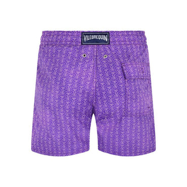 Purple Print Man/Woman Valentine Day 22 Men Moorea Swimsuit