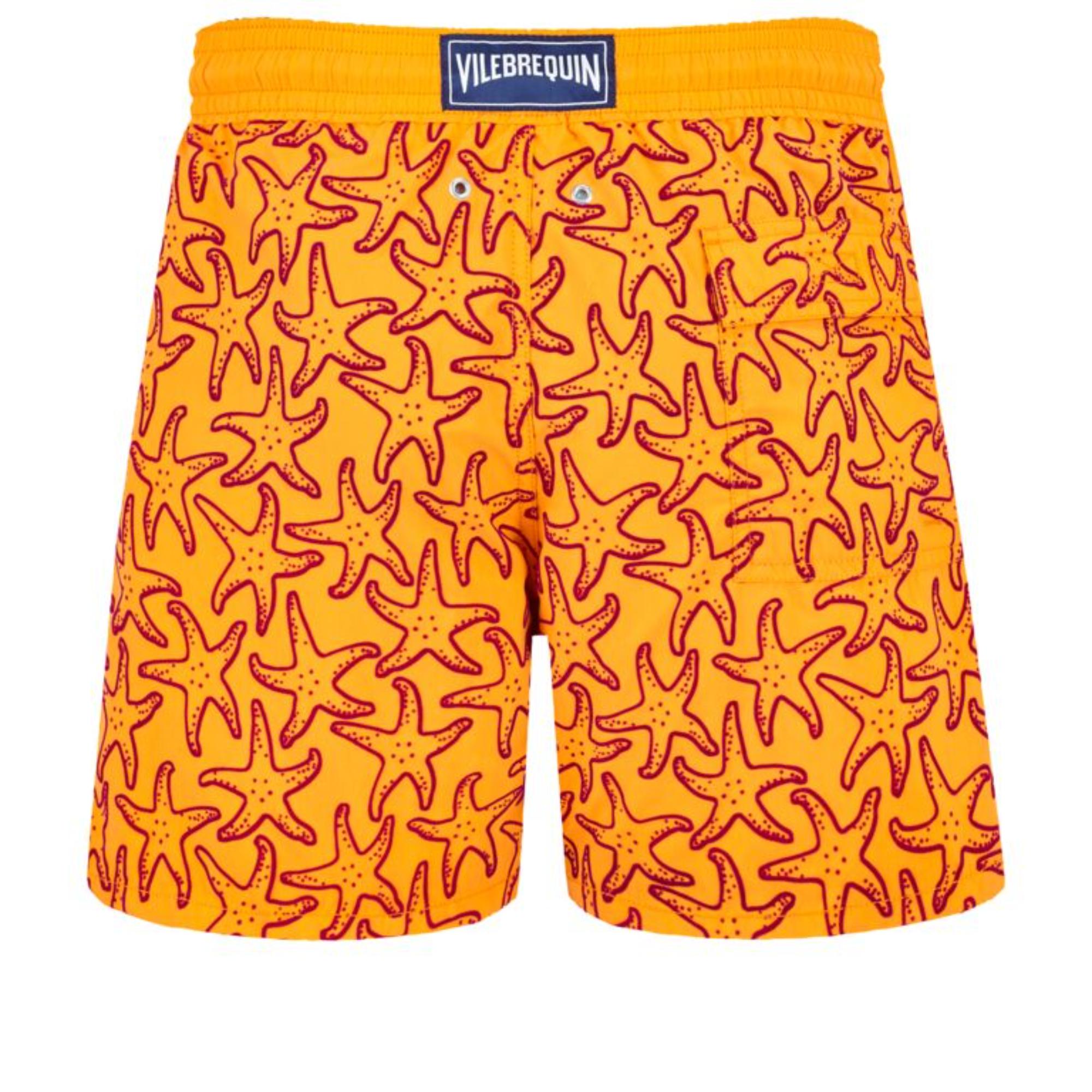 Orange Print Father/Son Flock Starlet Orange Men Moorea Swimsuit