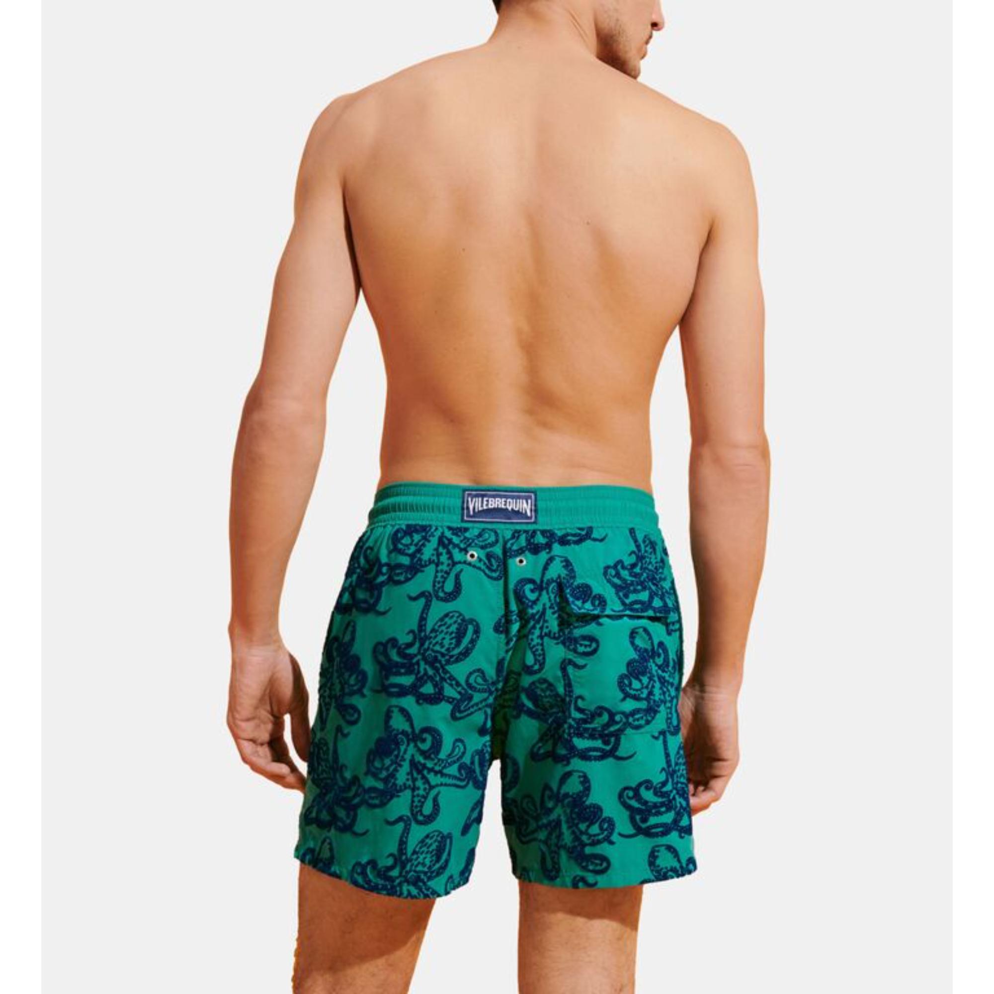 Green Print Father/Son Flock Poulpes Greens Men Moorea Swimsuit