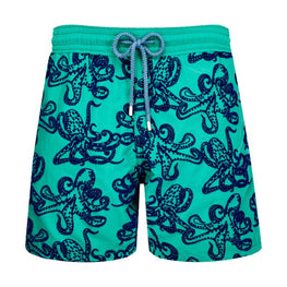 Green Print Father/Son Flock Poulpes Greens Men Moorea Swimsuit