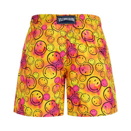 Yellow Family Print Smiley Mr Andre Men Moorea Swimsuit