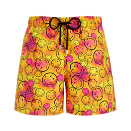 Yellow Family Print Smiley Mr Andre Men Moorea Swimsuit