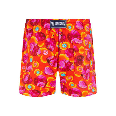 Orange Print Father/Son Mix Flow Men Moorise Swimsuit