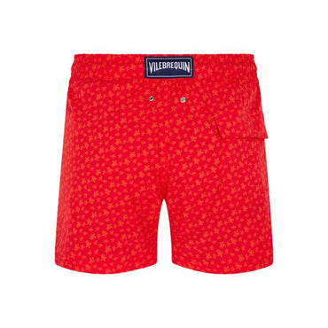 Red Print Father/Son Micro Rnd Red Men Moorise Swimsuit