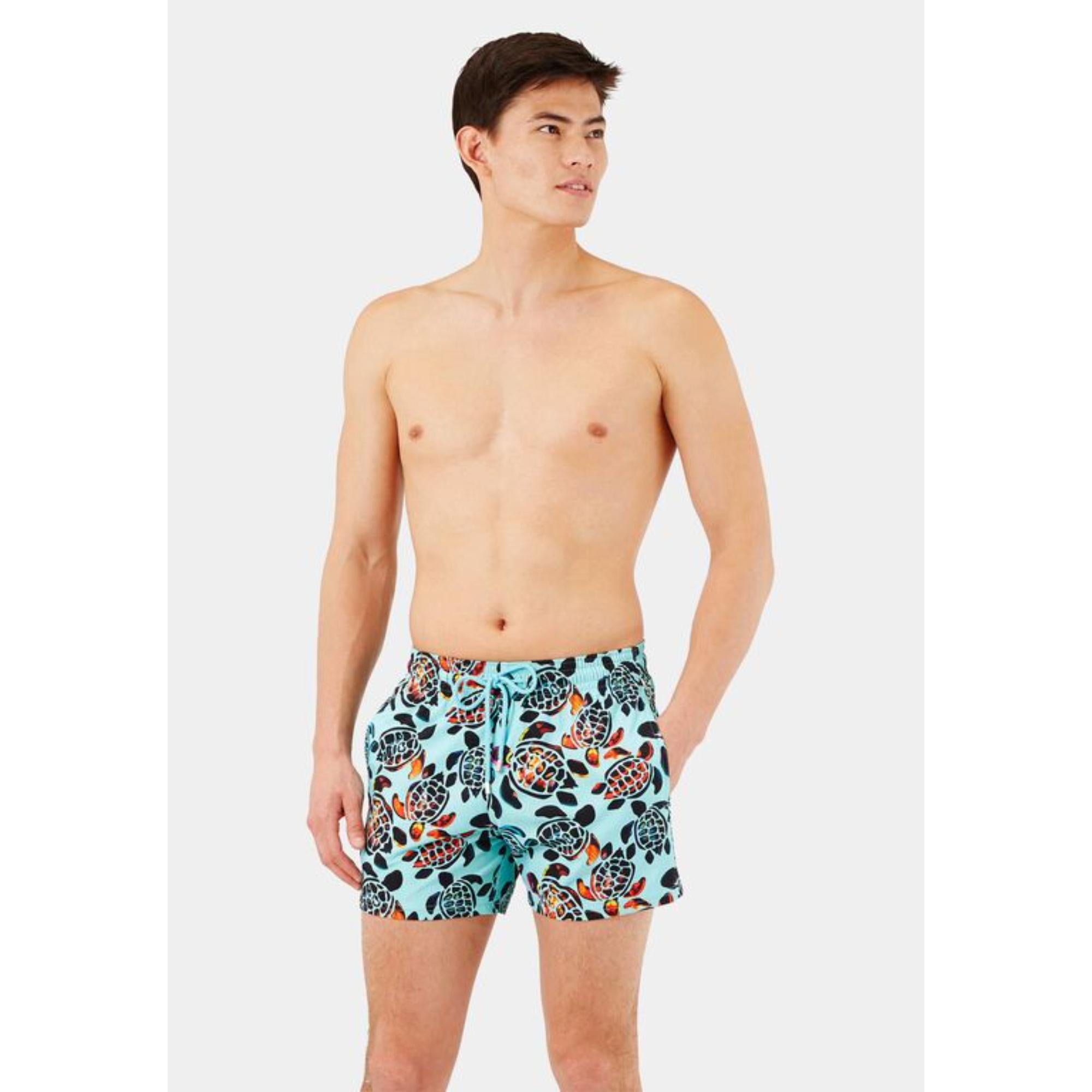 Blue Print Father/Son Screen Trt Stch Men Moorise Swimsuit