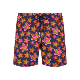 Blue Family Print Stars Gift Men Moorise Swimsuit