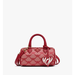 Women Ella Boston Bag in Lauretos Jacquard - Valentine Red