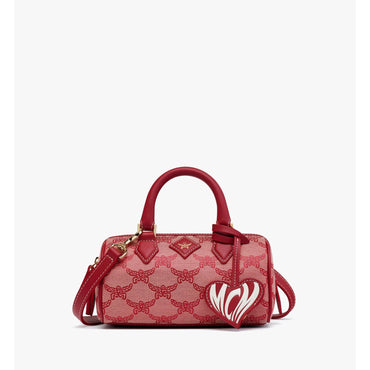 Women Ella Boston Bag in Lauretos Jacquard - Valentine Red