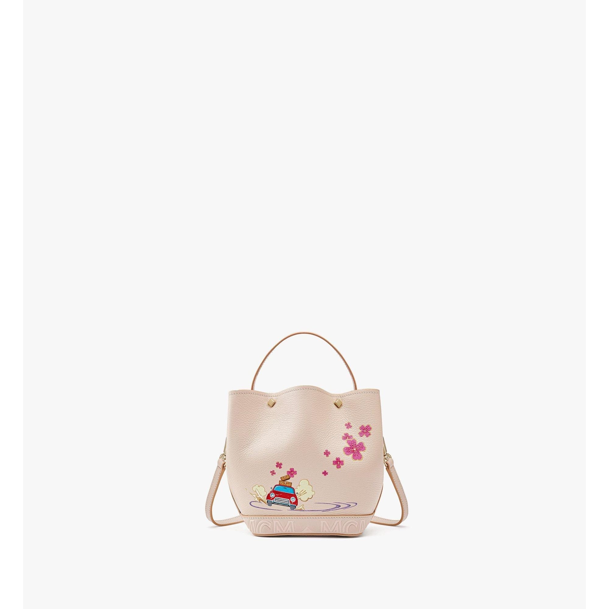 Women Mcm X Hyun-woong Park Milano Drawstring Bag - Pink Tint