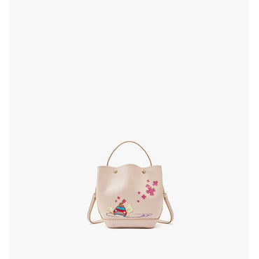 Women Mcm X Hyun-woong Park Milano Drawstring Bag - Pink Tint