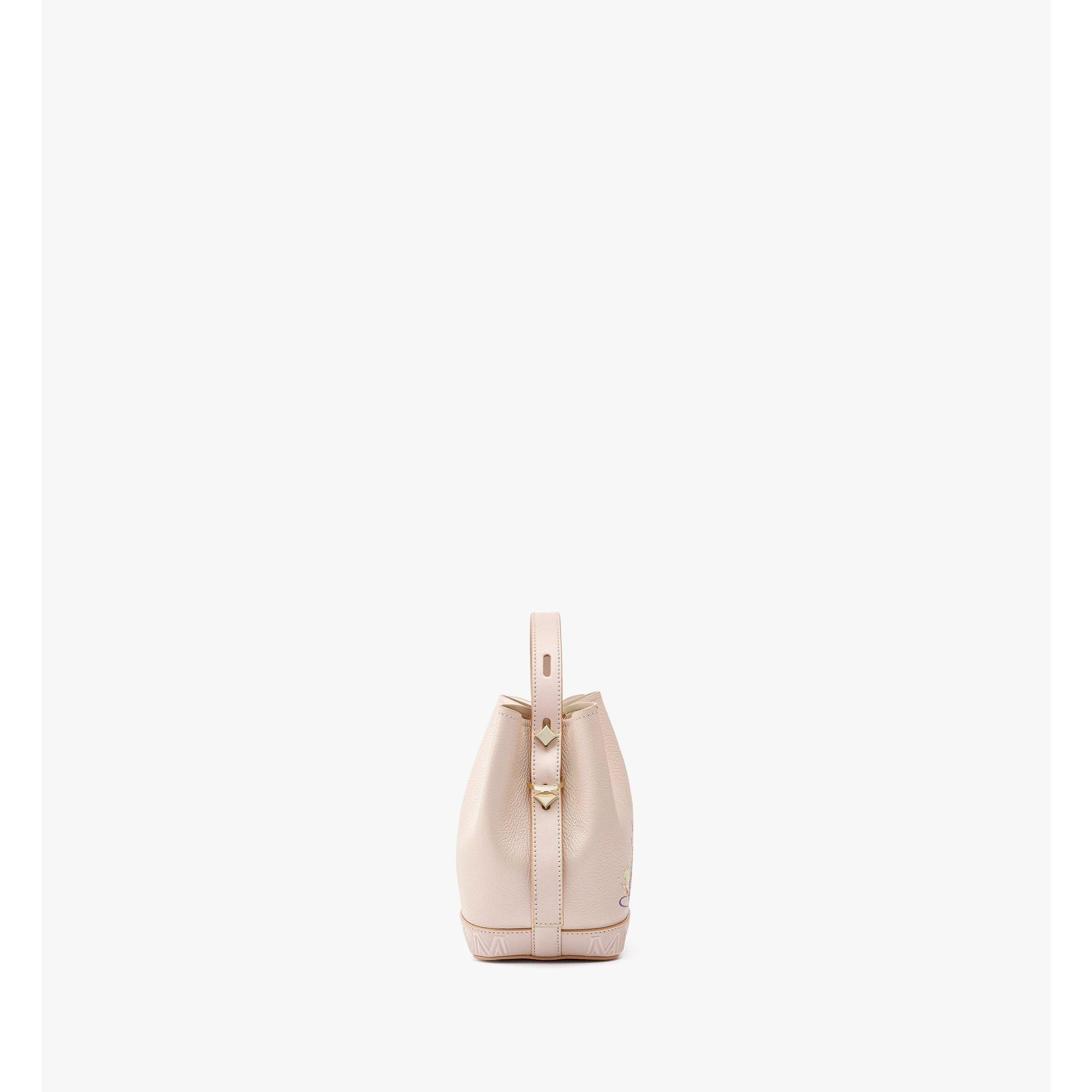 Women Mcm X Hyun-woong Park Milano Drawstring Bag - Pink Tint