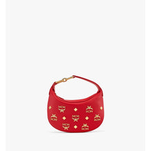 Women Aren Crescent Hobo Bag in Gold Monogram Leather - Lychee