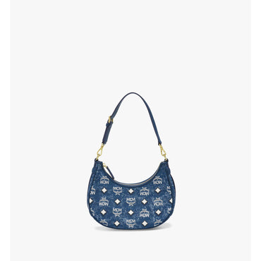 Women Aren Hobo Bag in Vintage Denim Jacquard - Denim