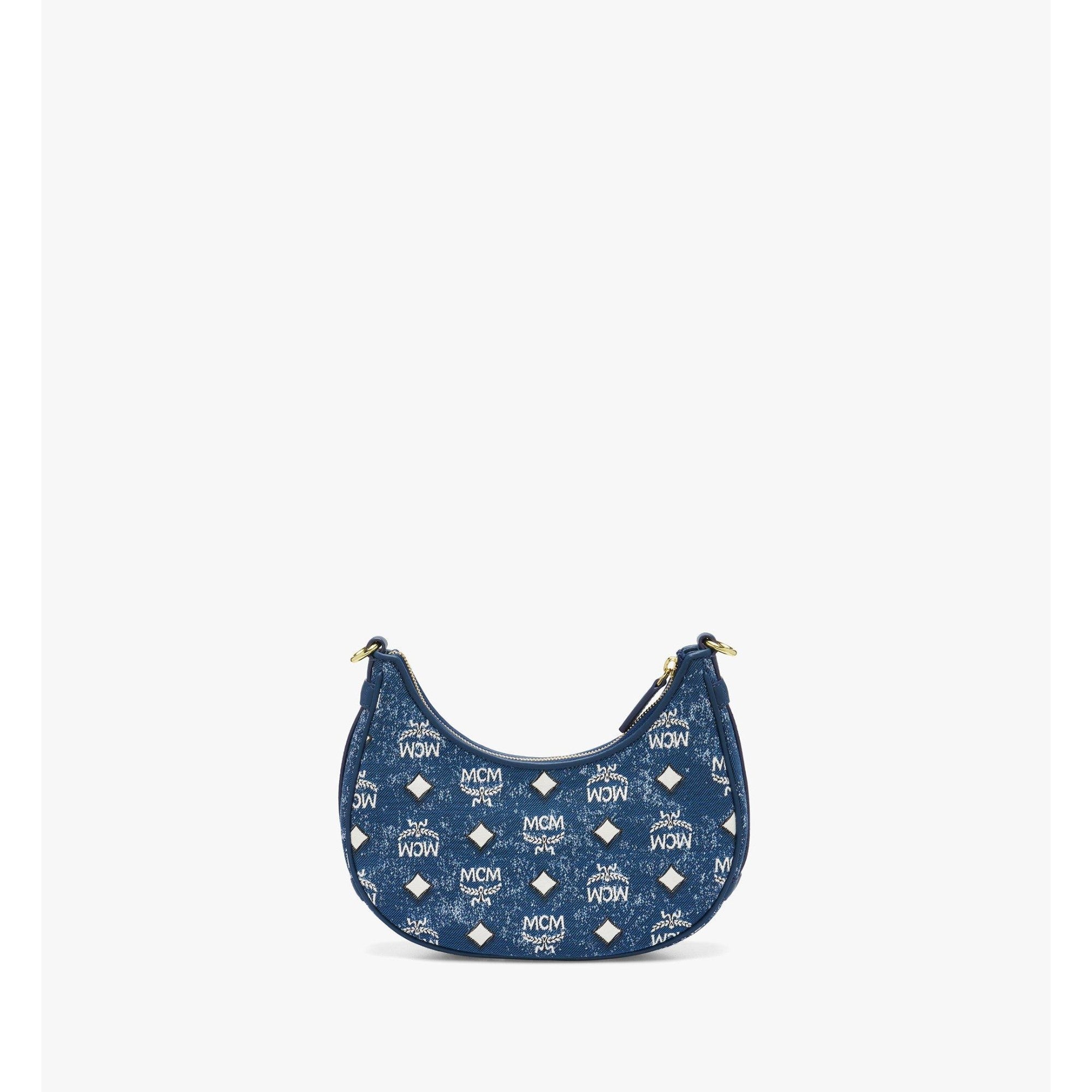 Women Aren Hobo Bag in Vintage Denim Jacquard - Denim