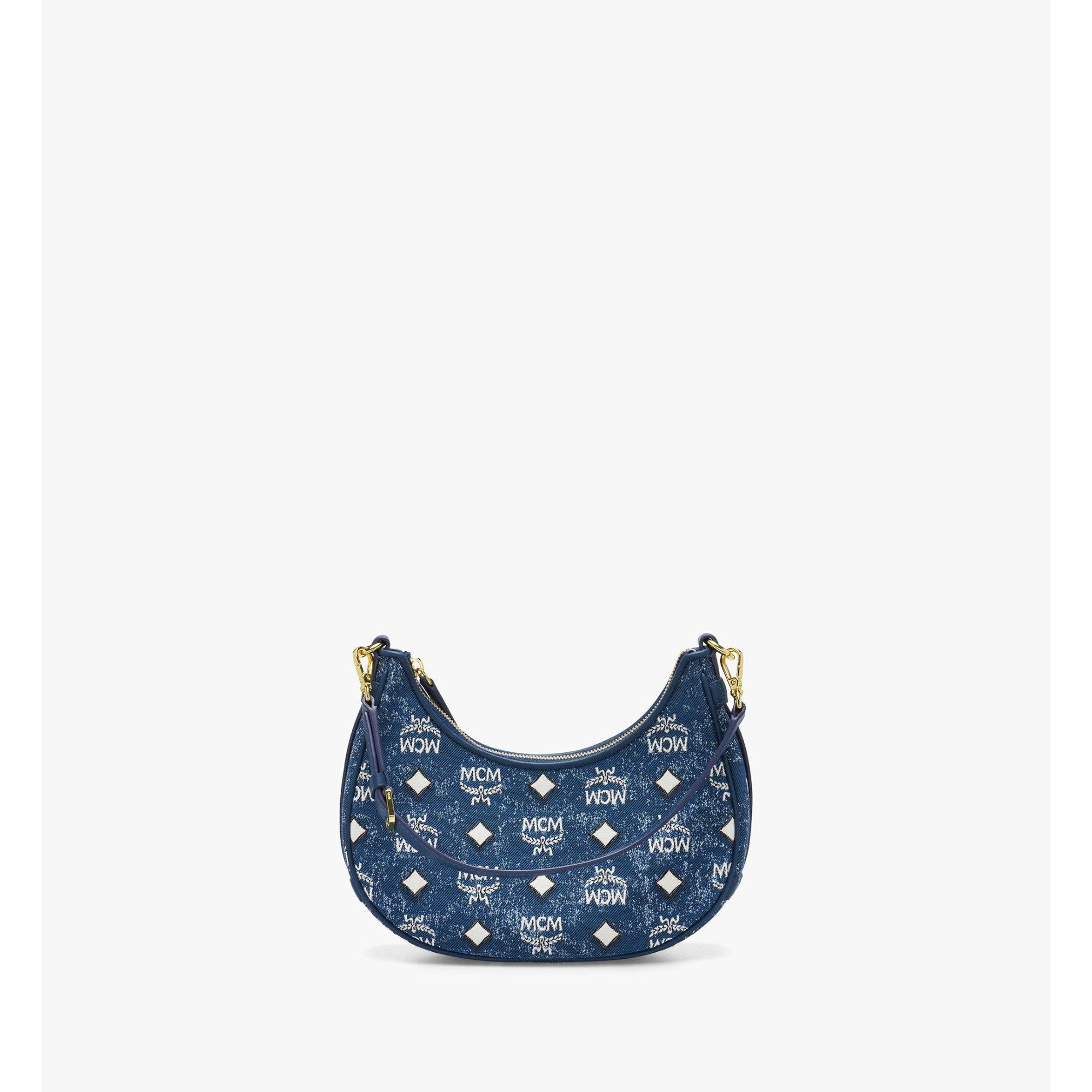 Women Aren Hobo Bag in Vintage Denim Jacquard - Denim