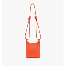 Women Himmel Hobo in Embossed Logo Leather - Orangeade