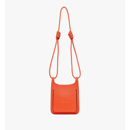 Women Himmel Hobo in Embossed Logo Leather - Orangeade