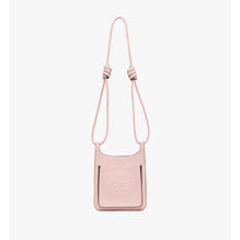 Women Himmel Hobo in Embossed Logo Leather - Peach Blush