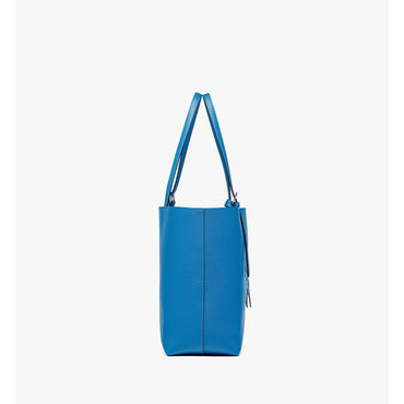 Women Himmel Shopper in Embossed Logo Leather - New Munich Blue