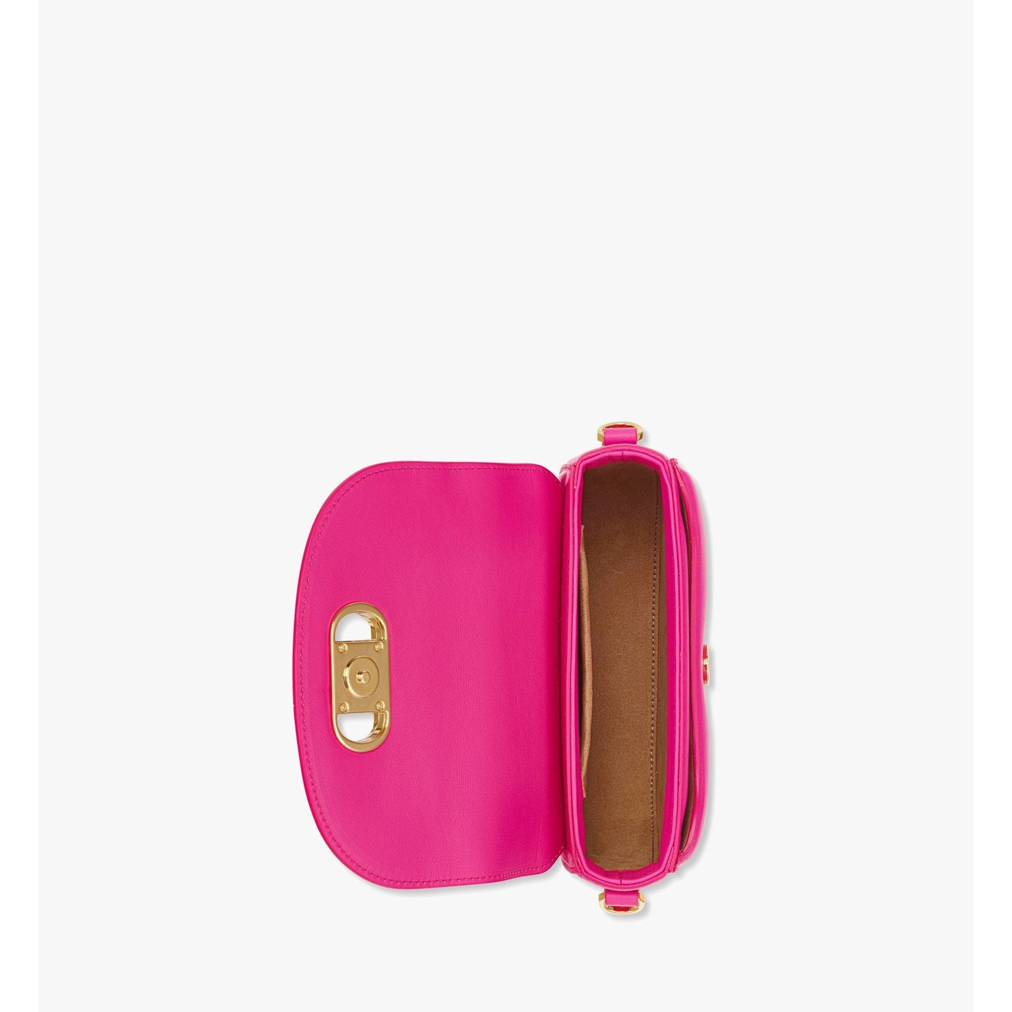 Women Mode Travia Crossbody / Pouch Charm In Lamb Nappa Leather - Fuchsia Purple