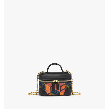 Women Rockstar Vanity Case in Cubic Monogram Jacquard - Multi