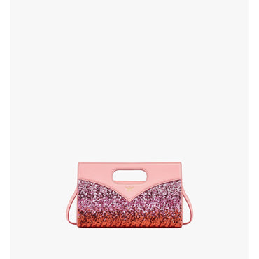 Women Diamond Bag In Sequin Lamb Leather - Sangria Sunset