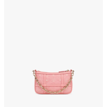 Women Aren Shoulder Bag in Visetos - Blossom Pink Visetos