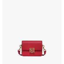 Women Travia Shoulder Bag in Visetos Leather Block - Ruby Red