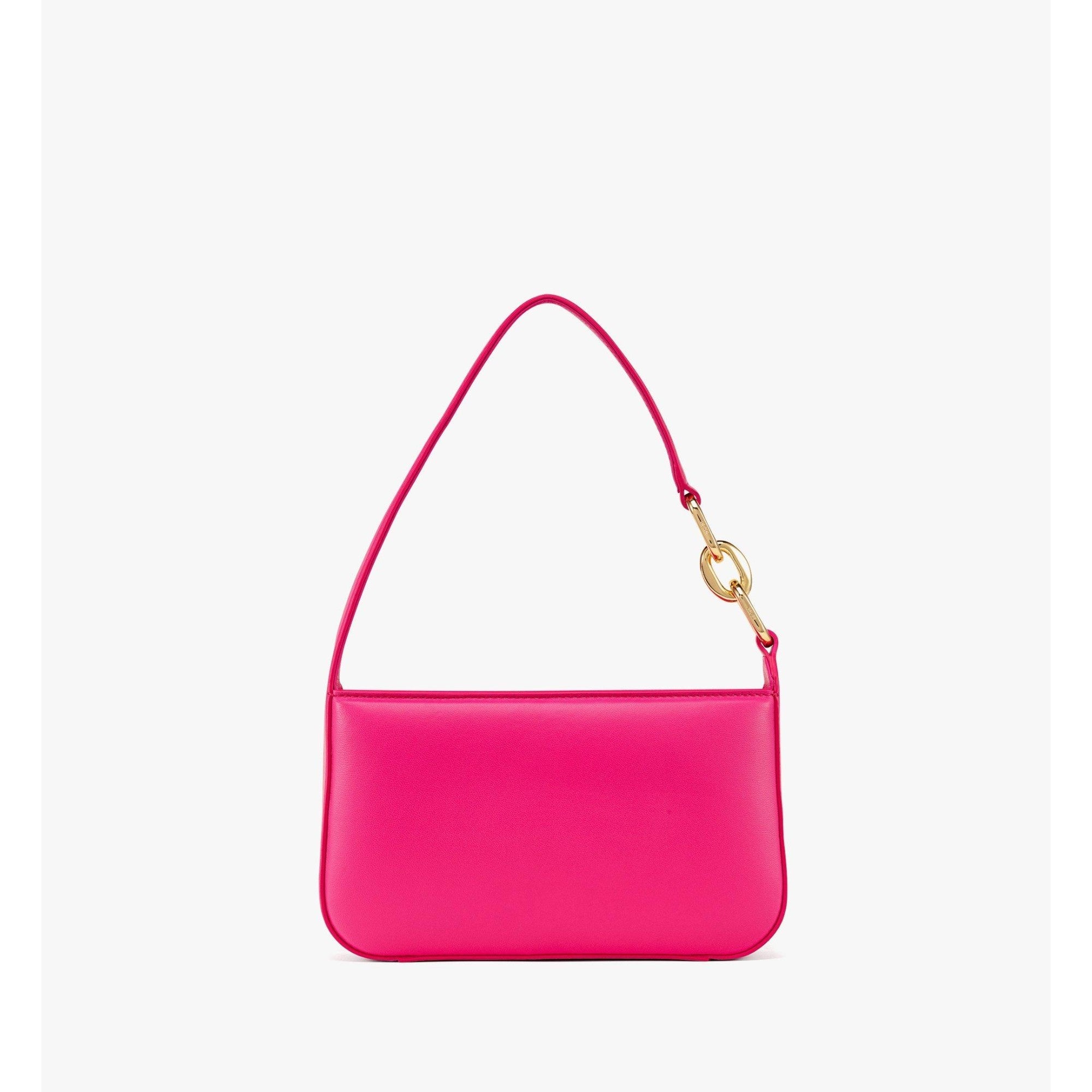 Women Mode Travia Shoulder Bag in Lamb Nappa Leather - Fuchsia Purple