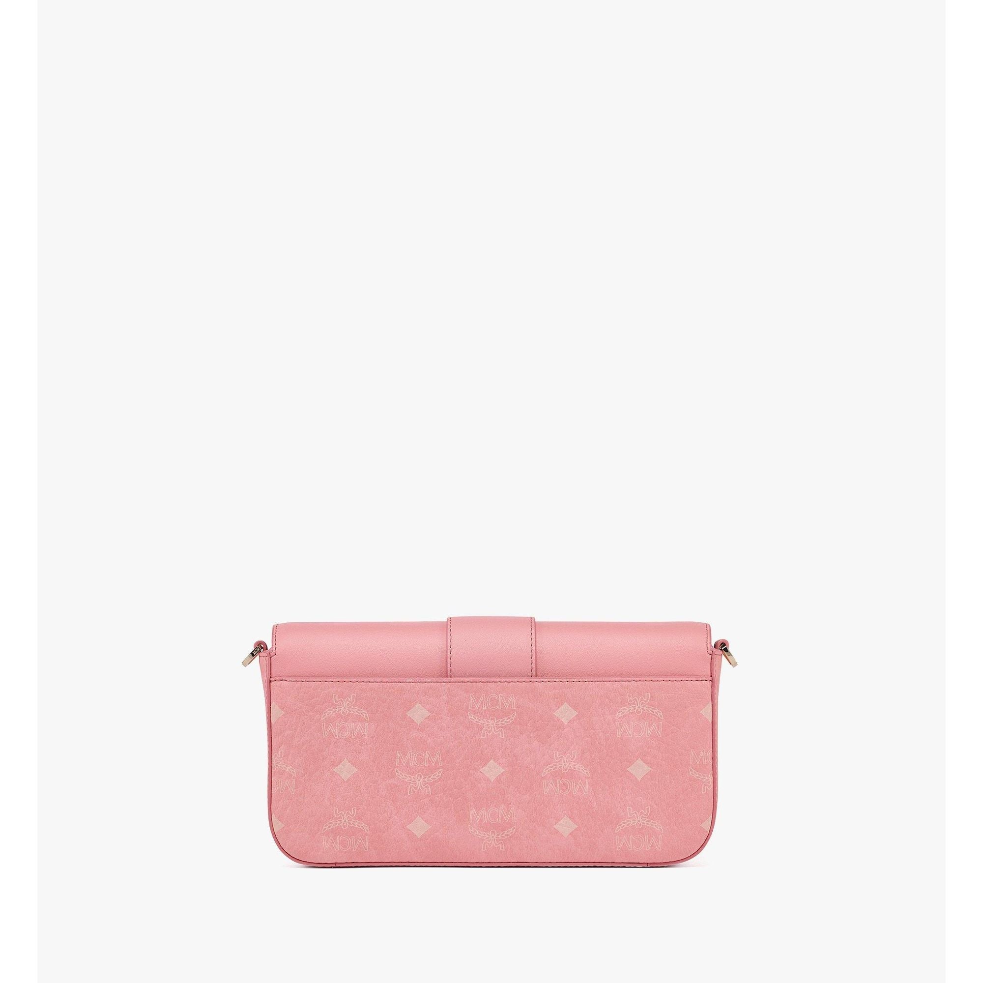 Women Mode Travia Shoulder Bag In Visetos Leather Mix - Blossom Pink Visetos
