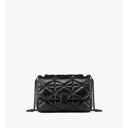 Women Travia Shoulder Bag in Cloud Quilted Leather - Black