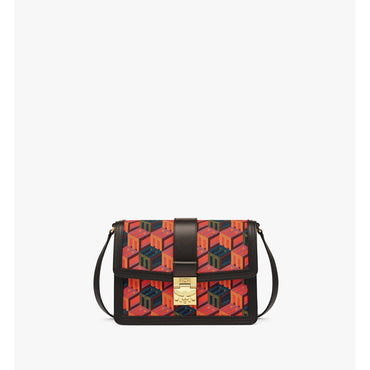 Women Tracy Shoulder Bag in Cubic Monogram Jacquard - Multi