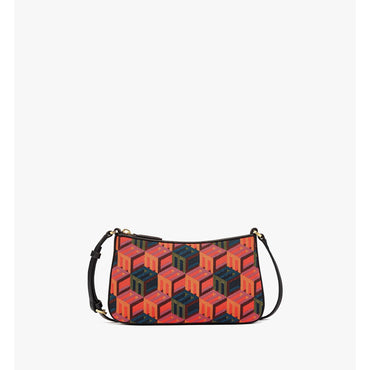 Women Shoulder Bag in Cubic Monogram Jacquard - Multi