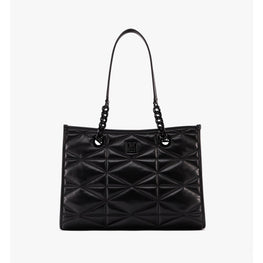 Women Travia Shoulder Bag in Cloud Quilted Lamb Leather - Black