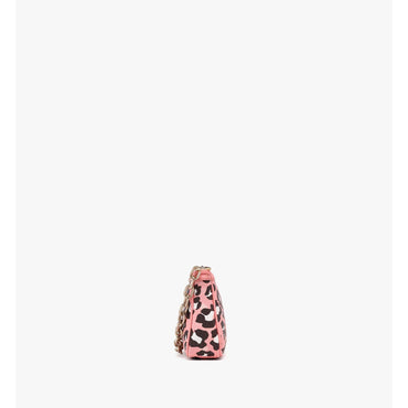 Women Aren Shoulder Bag In Leopard Visetos - Blossom Pink Visetos