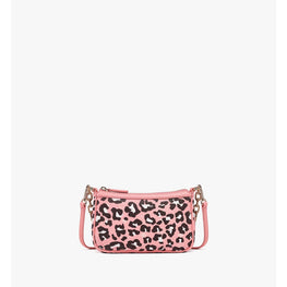 Women Aren Shoulder Bag in Leopard Visetos - Blossom Pink Visetos