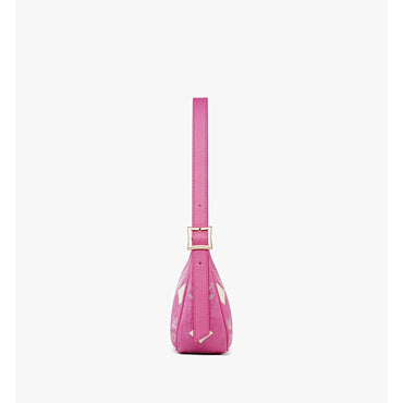 Women Aren Shoulder Bag In Maxi Visetos - Pink (egret)