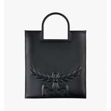 Women Aren Fold Tote in Mega Laurel Leather - Black