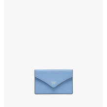 Men Diamond Envelope Card Pouch in Spanish Calf Leather - Della Robbia Blue