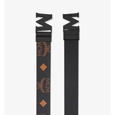 Men Claus Matte M Reversible Belt 1.75" in Maxi Visetos - Black