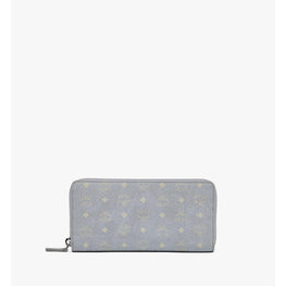 Men Zip Around Wallet in Visetos Original - Misty Gray Visetos